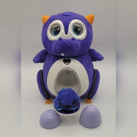 Bossa Nova Skylee Adorable Purple Penbo Interactive Robotic Dragon with Baby - Picture 1 of 7